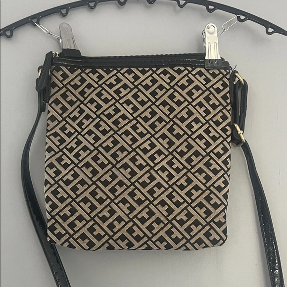 Tommy Hilfiger Black and Brown Patterned Crossbody Bag - Picture 5 of 5